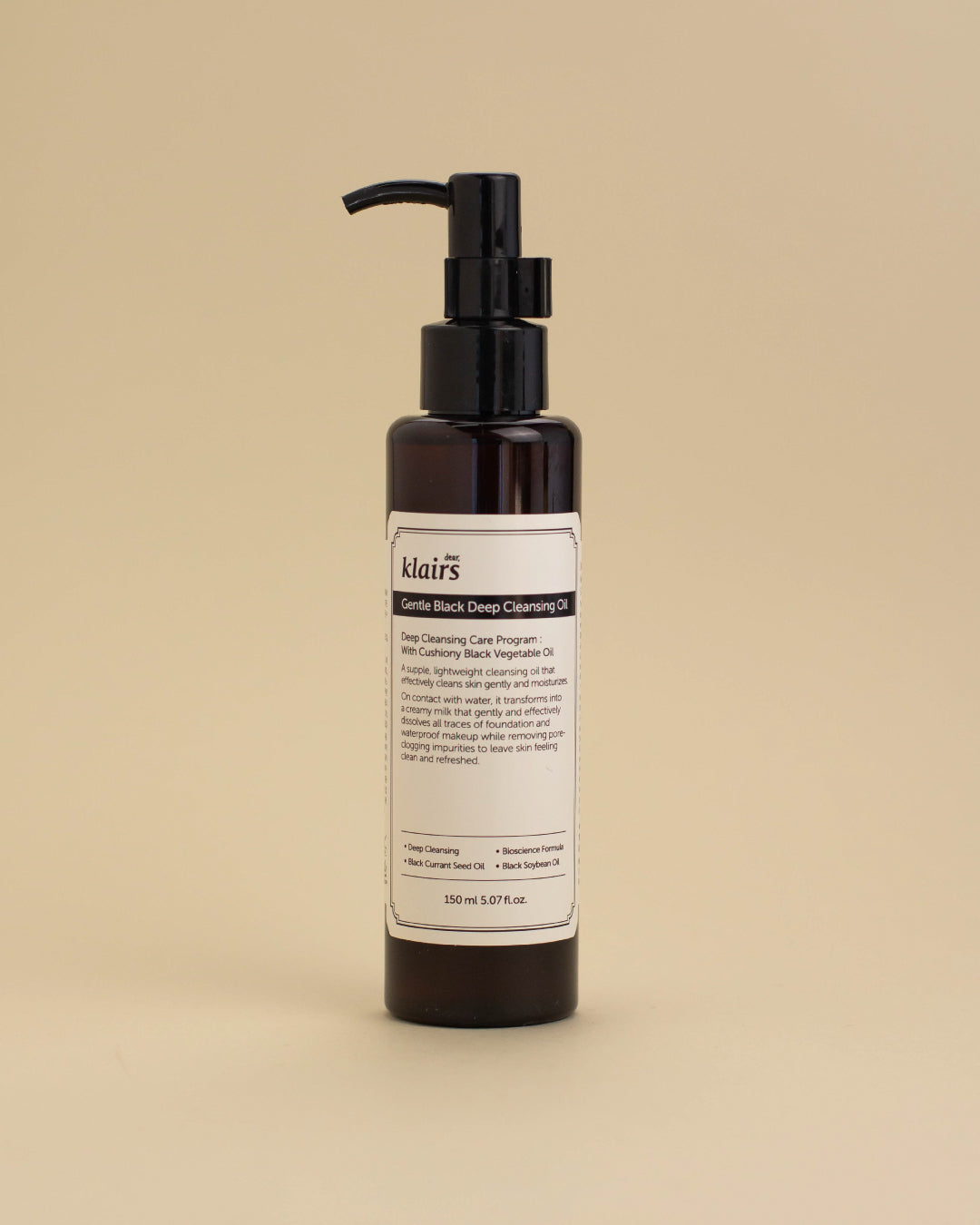 KLAIRS Gentle Black Deep Cleansing Oil